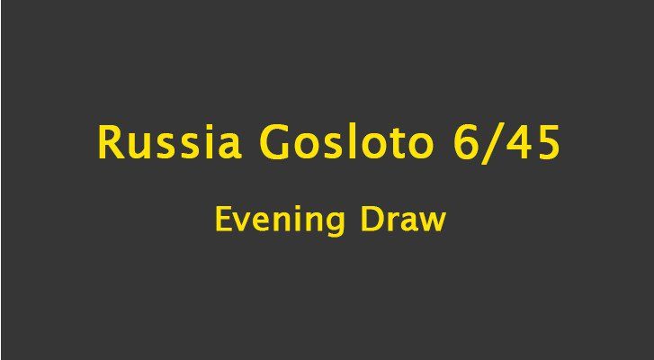 Russia Gosloto Evening Results: Friday 13 May 2022